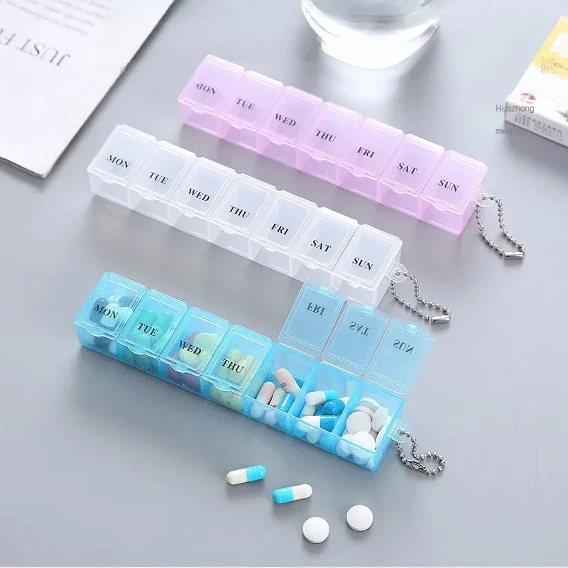 7 Days Pill Medicine Box Weekly Tablet Holder Storage Organizer Container Case Pill Box Splitter Pill Case Pills Organizer