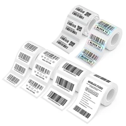 Adhesive Sticker Paper Roll Compatible E210 P50 M110 M220 Thermal Printer 50*80mm 50*30mm 40*30mm Transparent Label Sticker