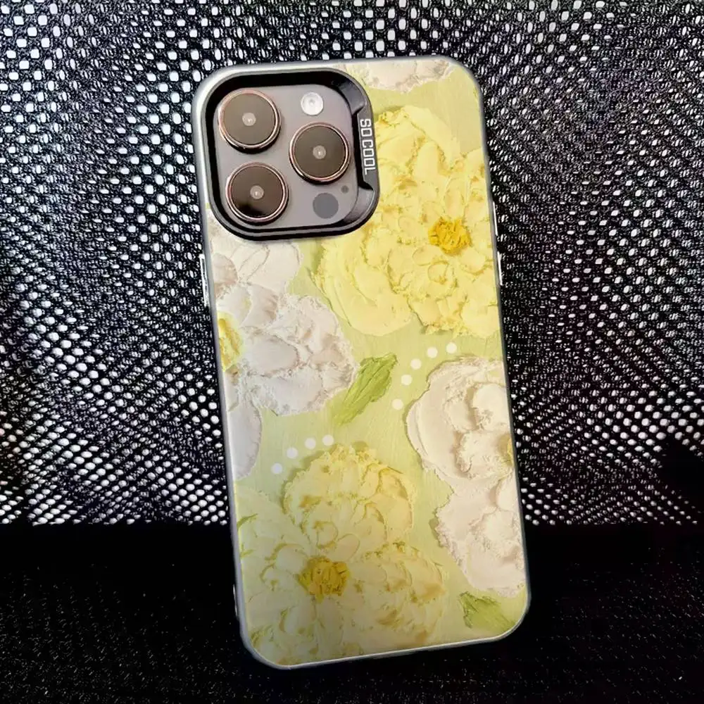 حافظة هاتف ريترو مطلية بزيت لهاتف آيفون 17,16,15,14,13,12,X,8,Pro,Max,Plus,E,SE4,Air,Mini IMD أسود غير لامع #3