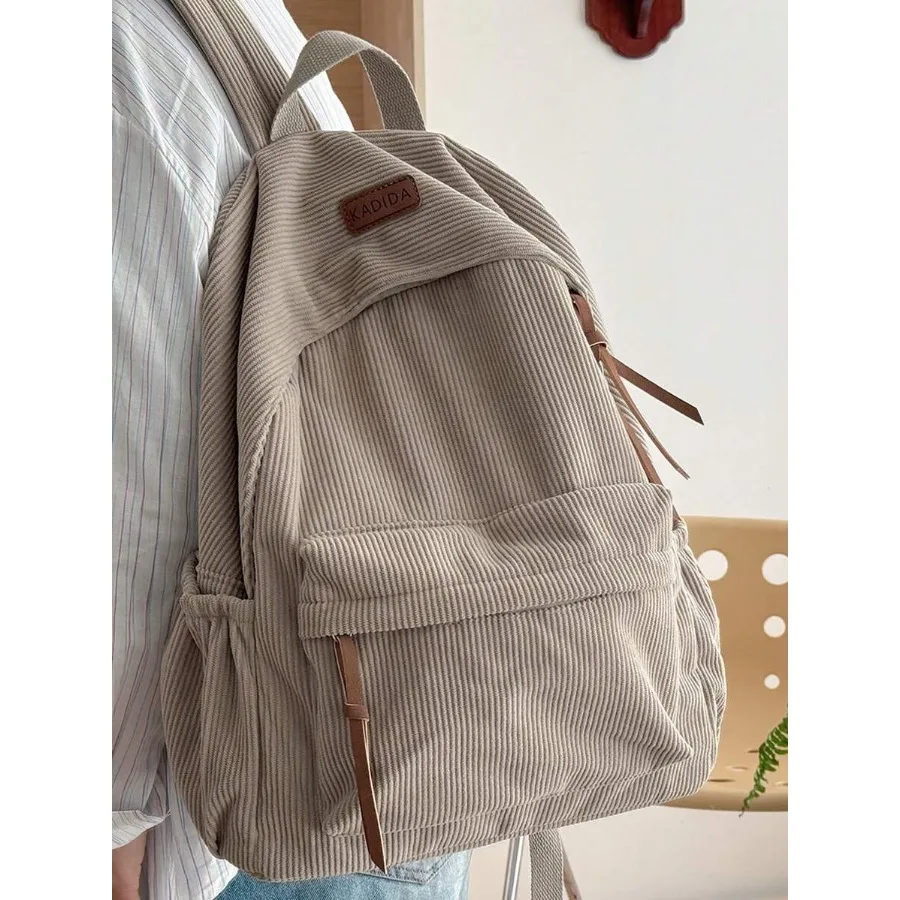 

One Simple Large Capacity Women Backpack, Solid Color, Suitable For Traveling, Shopping, Carrying Laptop, Books, Clothes, Casua