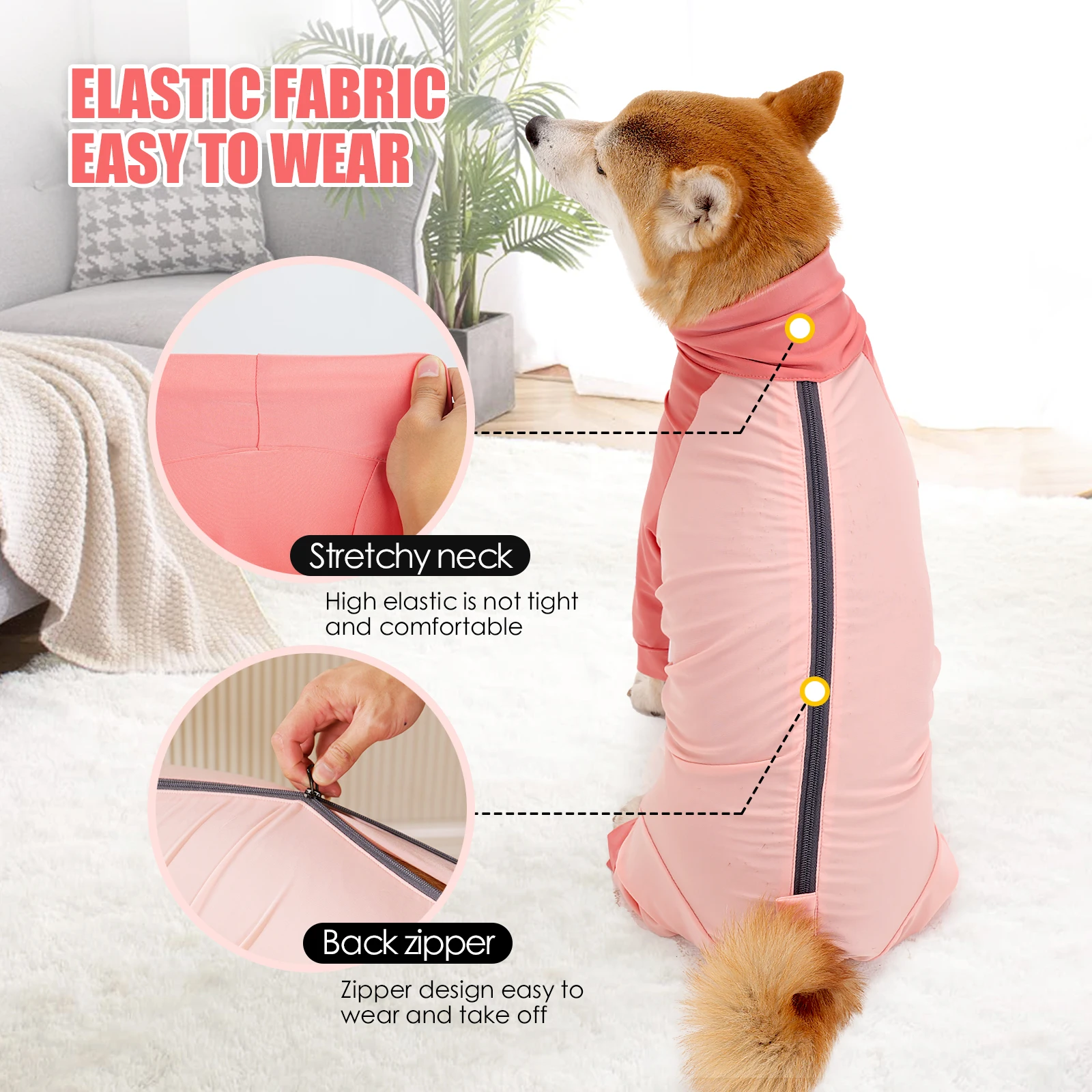 Dog Four-Legged Pajamas Pet Dog Jumpsuit Anti-hair Loss Cotton Clothing Pajamas for Small Medium Large Dogs Pet Care Clothing