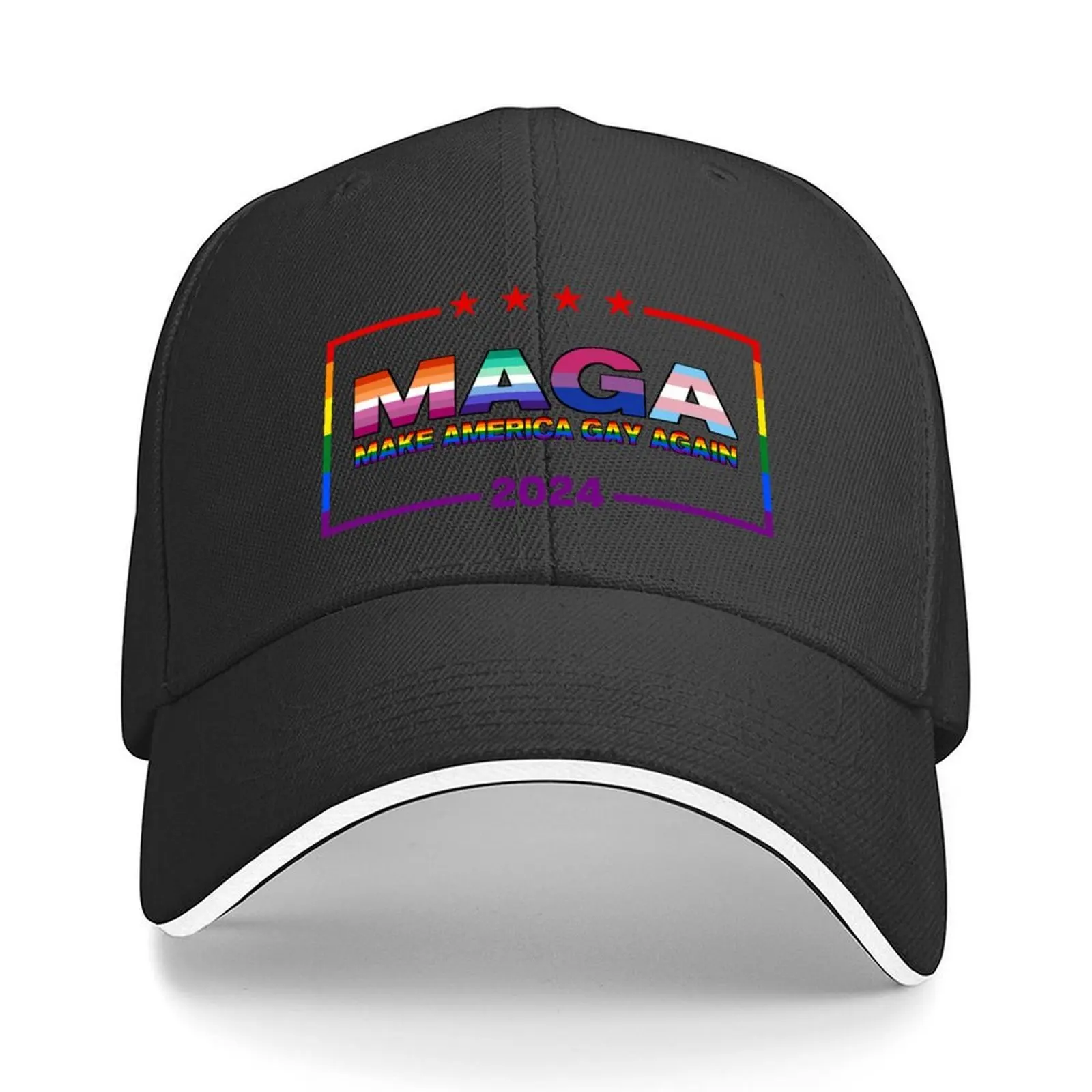 

Make America Gay Again Parody Pride Apparel Baseball Cap Beach Outing Golf Hat Rugby Horse Hat Male Women's