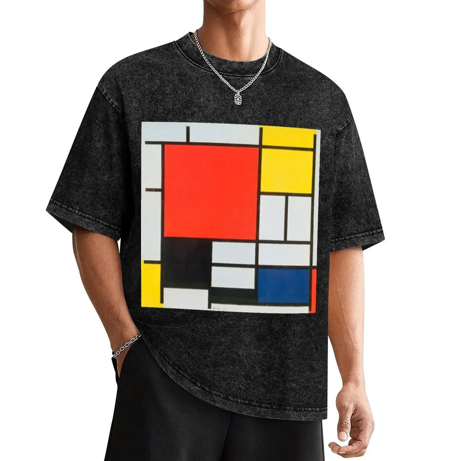 piet mondrian - Composition with Red, Blue, Yellow, and Black,No.2, T-Shirt man t shirt vintage clothes tshirts for men