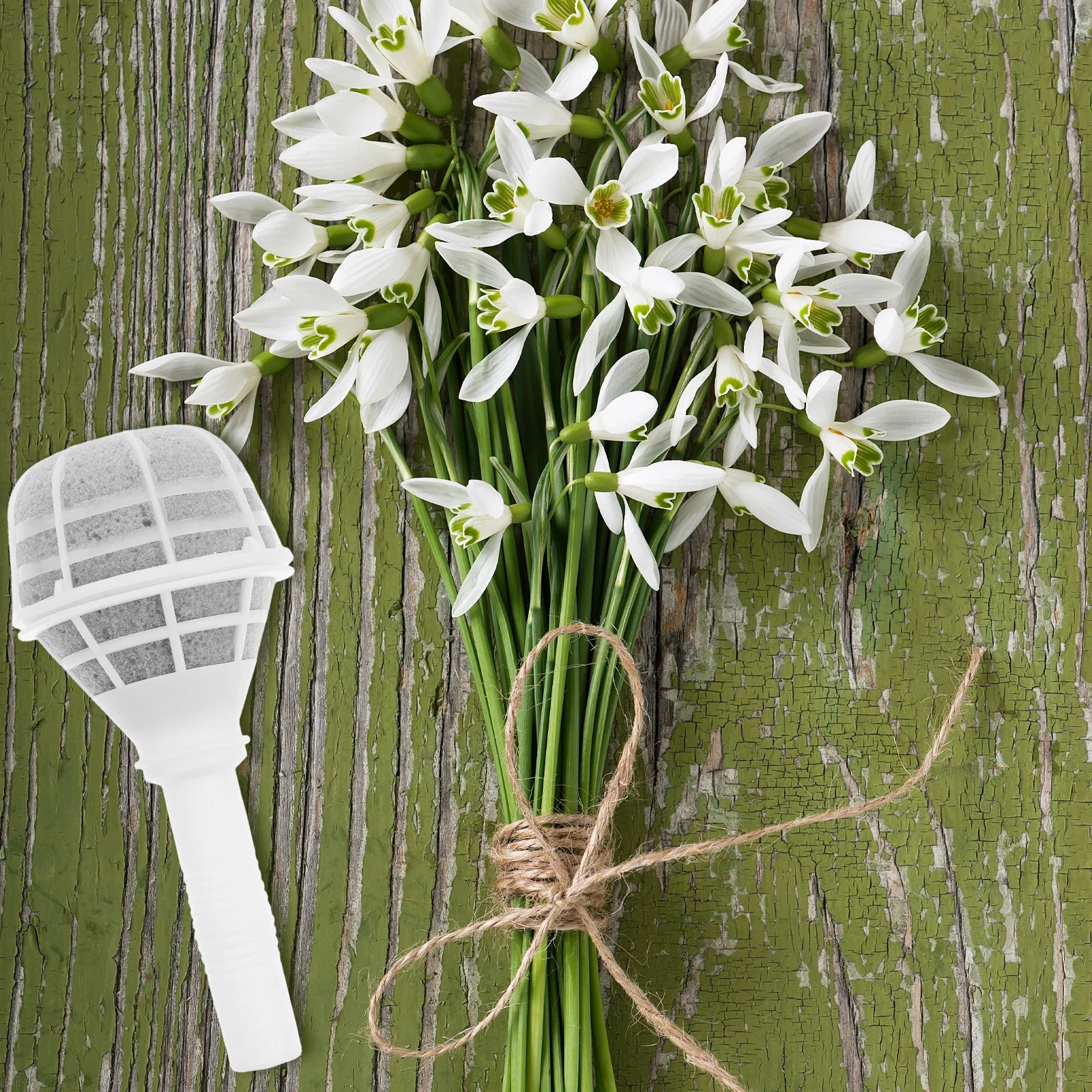 

4pcs Dried Flower Bouquet Holder Bridal Floral Handle Diy Wedding Supplies Compact Lightweight Flower Arrangement Tool