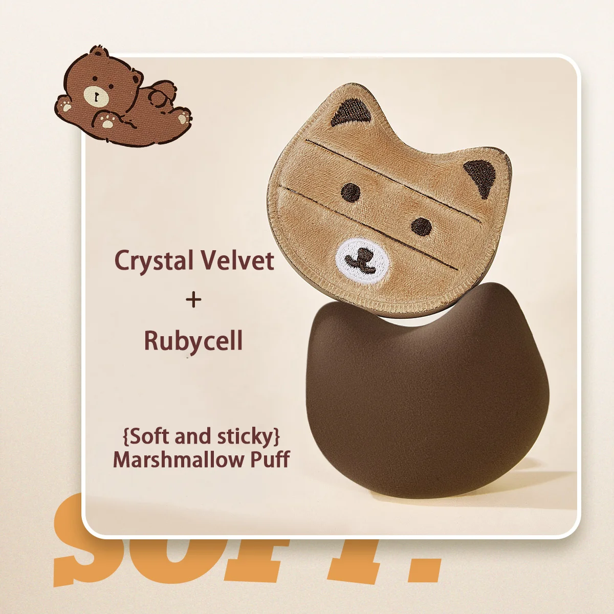 Bouffée de maquillage douce et épaisse de qualité supérieure – Jolie éponge à double usage humide et sèche, respectueuse de la peau pour un maquillage de base mieux ajusté