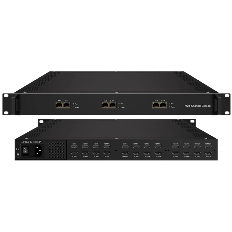 New IP encoder CATV/froIPTV System 8/16/24 HD channels input with MPEG-4 AVC/H.264 video encoding and LC-AAC or HE-AAC