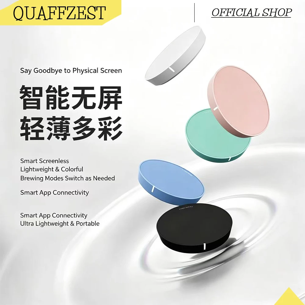 TIMEMORE Black Mirror Dot Coffee Electronic Scale Screen Free Intelligent App Interconnection Light Thin Bluetooth Coffee Scales