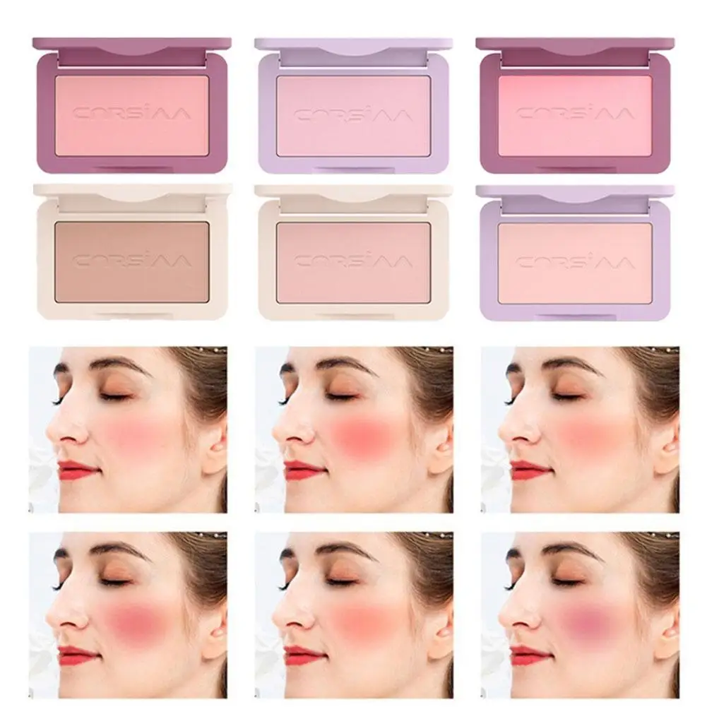 

Two-tone Blush Powder Palette Natural Matte Brighten Skin Blusher Milk Peach Pink Purple Apricot Rubor Rouge Korean Makeup