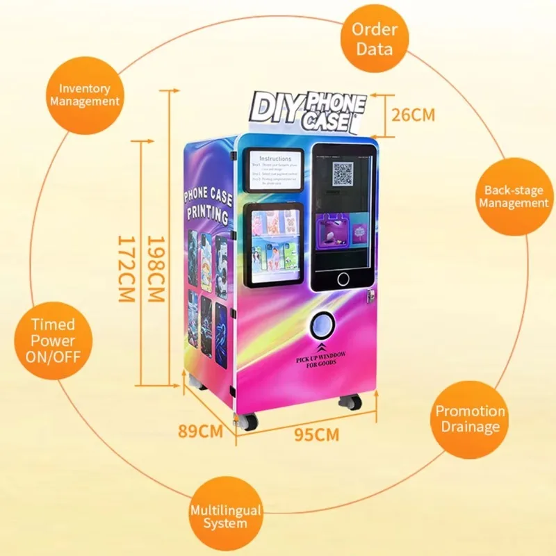 آلة طابعة حافظات الهاتف التجارية الأوتوماتيكية DIY آلة بيع حالة الهاتف المحمول آلة صنع أكياس الهاتف