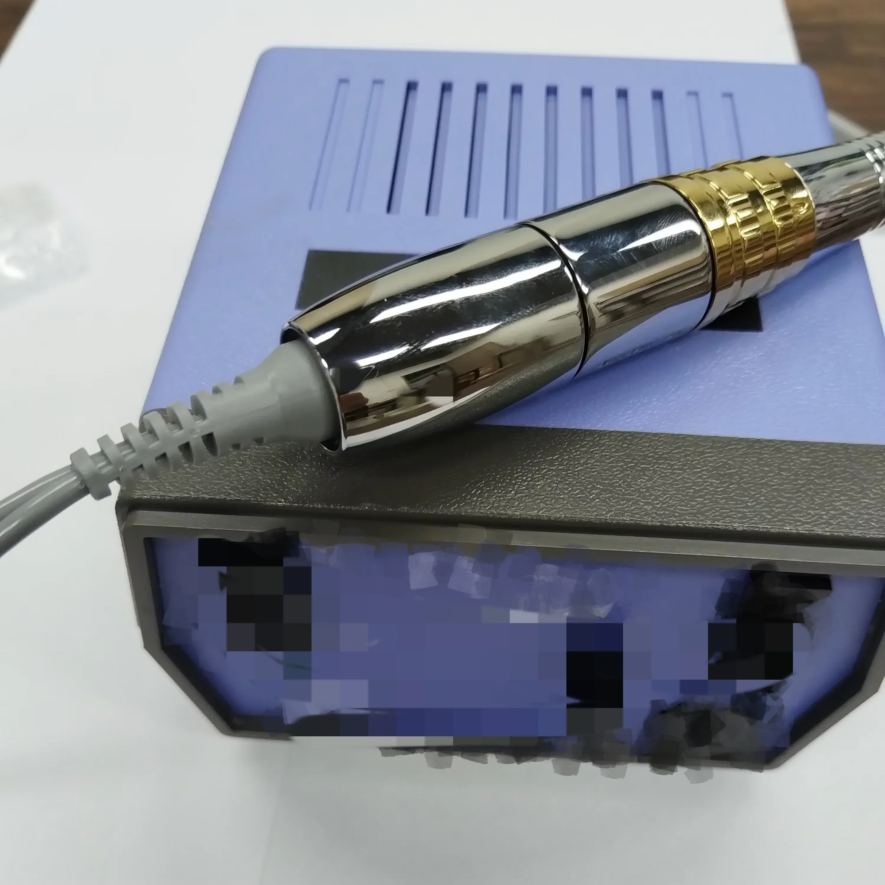 ماكينة حفر أظافر احترافية UP200، مبرد كهربائي 20000 دورة في الدقيقة لمقبض مثقاب الأظافر لون ذهبي