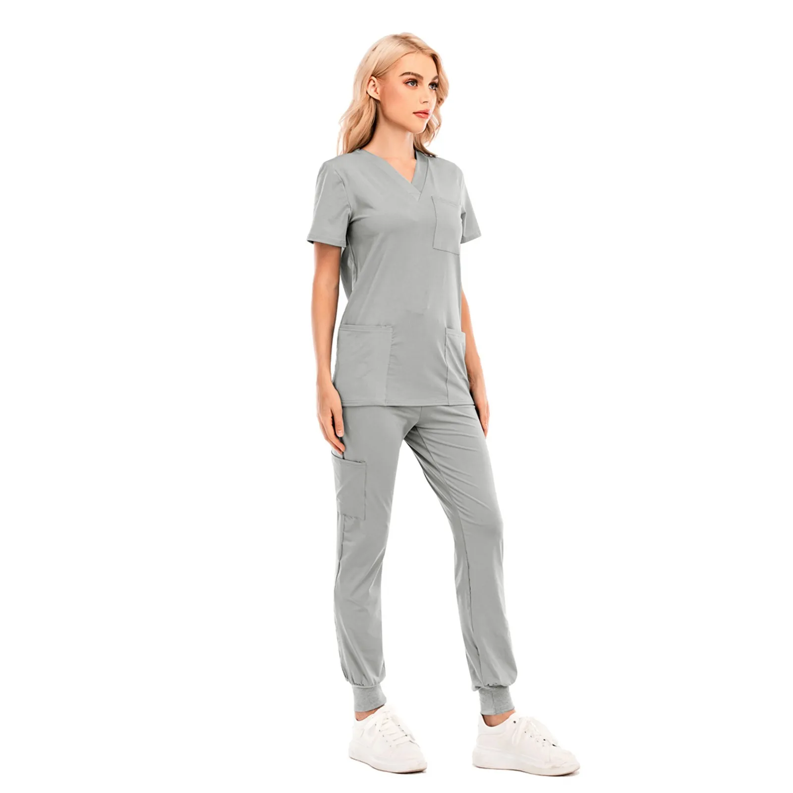 Multicolor manga curta enfermeira uniforme, Unisex Scrubs conjuntos, Hospital e Médico Workwear, Cirurgia Uniformes