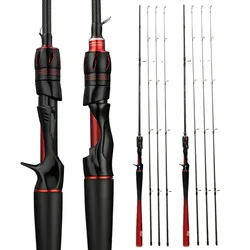 Ultralight Lure Fishing Rod With 3 PCS Top Tips M/ML/UL1.65/1.8m Carbon Spinning/Casting Jigging Rod For Rivers Lakes Fishing