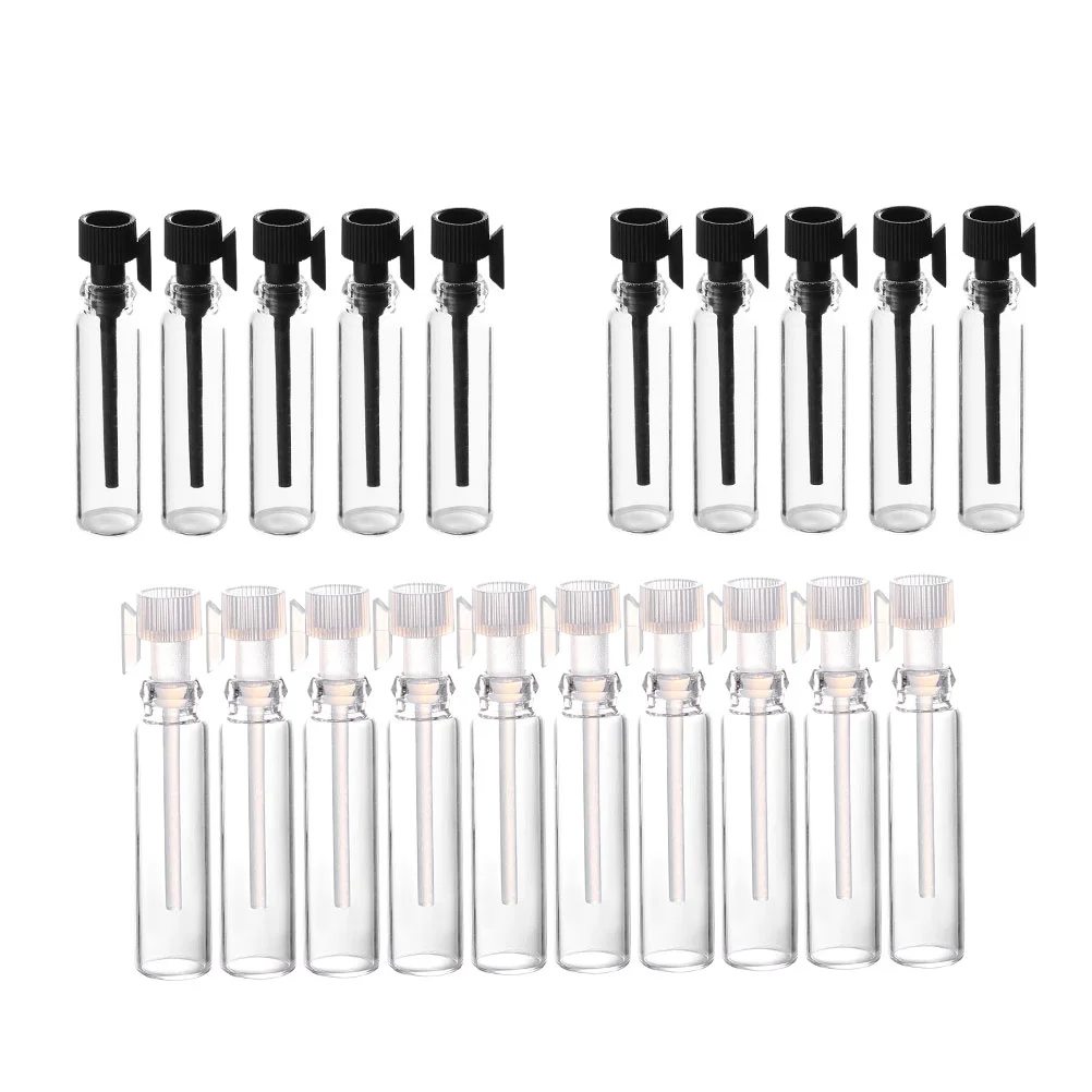 100 Pcs Glass Bottle Bottling Mini Sample Bottles Storage Small Perfume Empty Travel