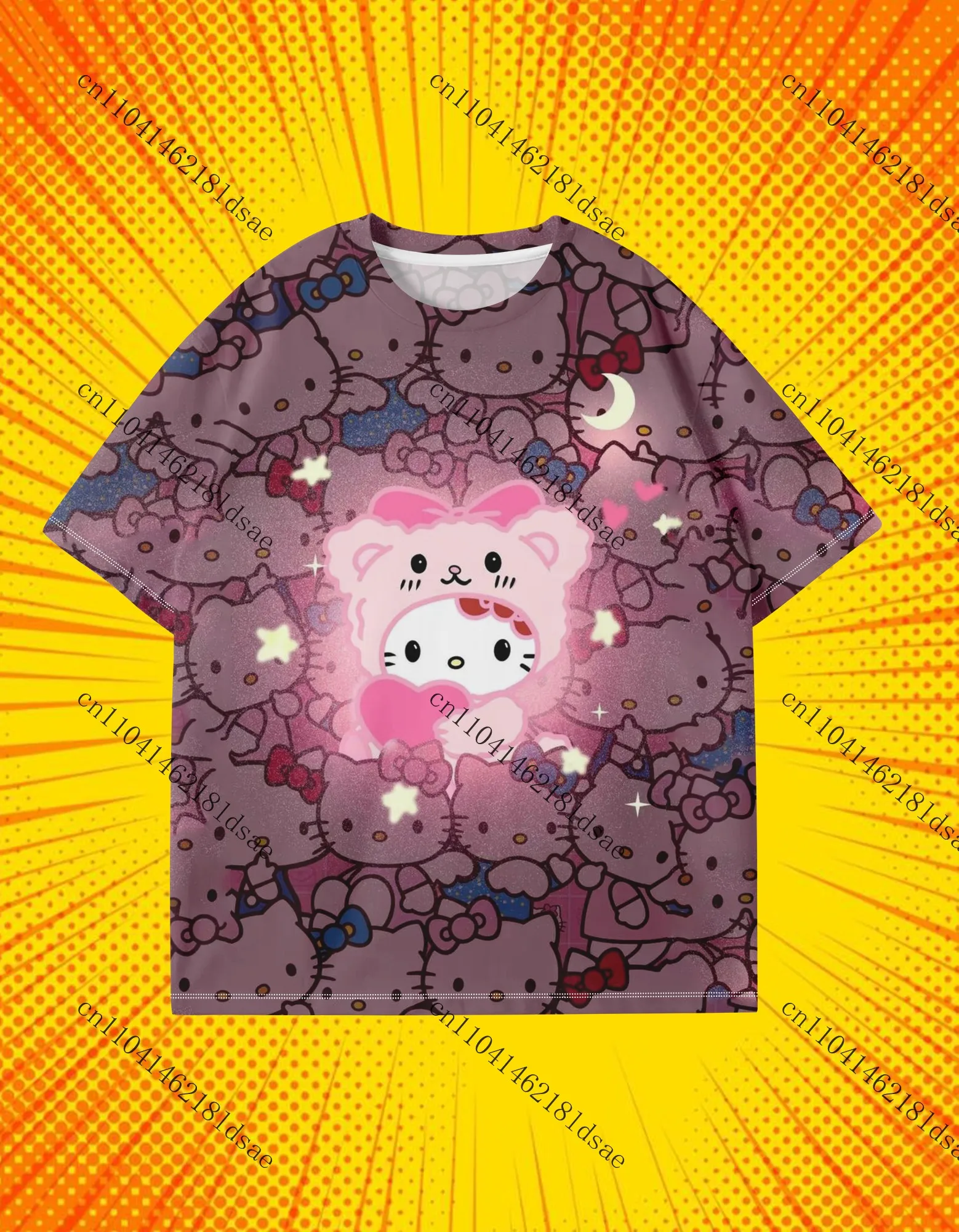 

ГОРЯЧАЯ НОВАЯ футболка с 3D принтом HelloKitty для покупок, спорта на открытом воздухе, дома, из полиэфирного волокна для мужчин, женщин, взрослых и детей, милые Y2K