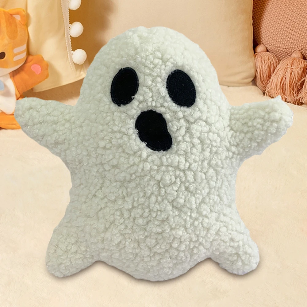 Soft Plush Ghost Pillow for Halloween Cozy Sofa Decor and Cuddling with Cute and Spooky Design