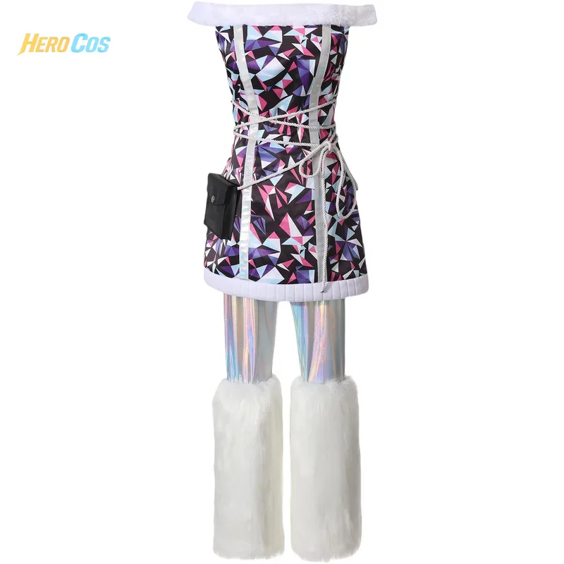 الوحش آبي Bominable تأثيري أنيمي المرأة أفخم فستان السراويل مجموعة كاملة اكسسوارات موحدة حفلة الهالوين الزي بطل كوس