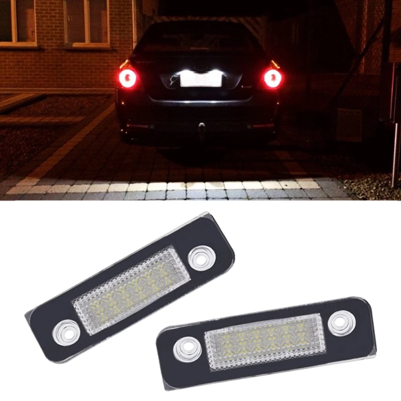 LED white license plate light For Ford Mondeo Mk2 waterproof ultra bright 6500K car number license plate light For Fusion Fiesta