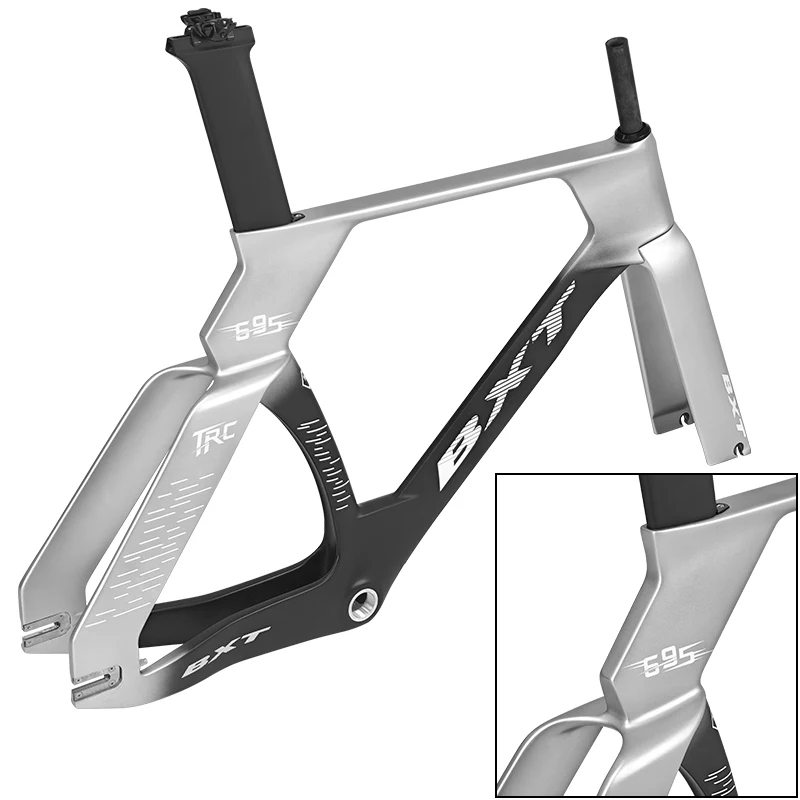 AliExpress BXT 2026 Carbon Track Bike Frame TRC-695 Aero Fixed Gear Track Bike Carbon Frameset fit 700C,Max 28C Tire
