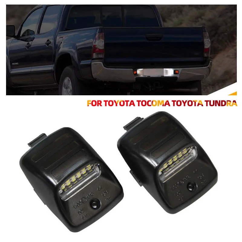 2 PCS License Plate Lights Light Lamp Assembiy For Toyota Tacoma 2005-2015 Tundra 2000-2013