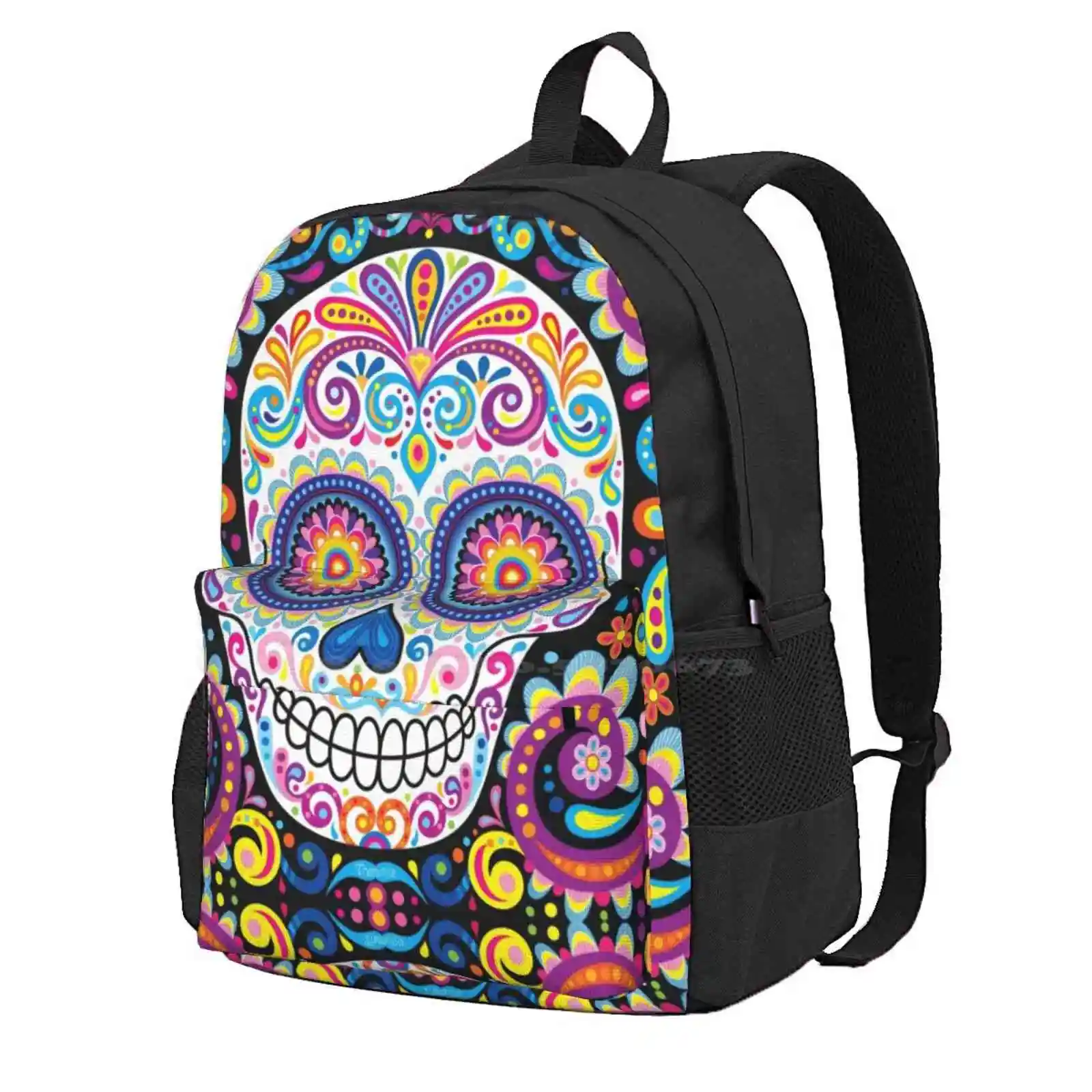 

Sugar Skull Art (Cosmos) Hot Sale Schoolbag Backpack Fashion Bags Sugar Skull Day Of The Dead Dia De Muertos Dia De Los Muertos