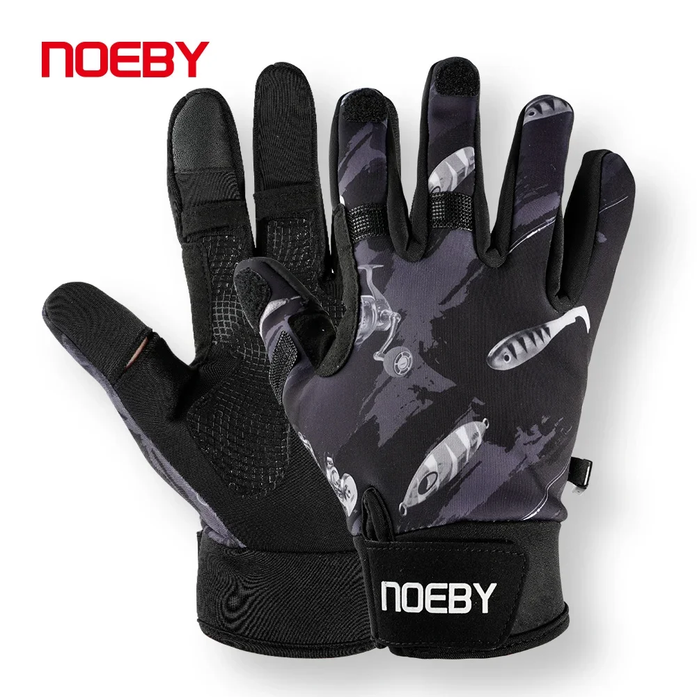 NOEBY Winter Fishing Gloves Full Finger/Three Finger Women Men Anti-Slip High-quality Durable Breathable Comfort Gloves 1Pair