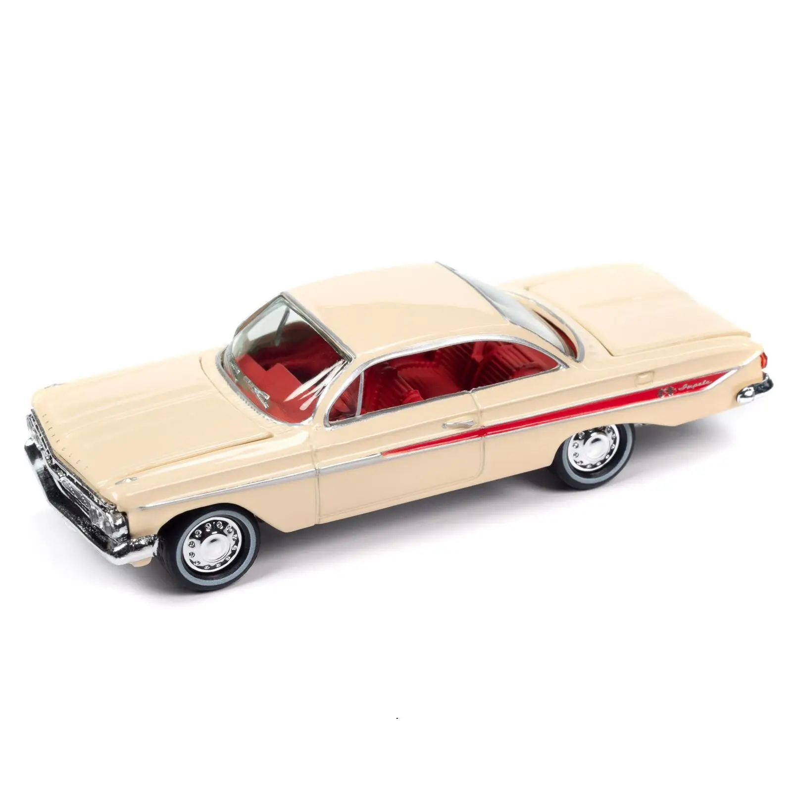 Johnny Lightning 1/64 JL A1 1961 Impala SS 409 Coronna Cream Die-cast Alloy Car Model Gold Classic Collection