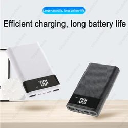 18W USB Fast Charging Portable External 5V DIY 6*18650 Case Power Bank Shell Battery Charge Storage Box With Flashlight