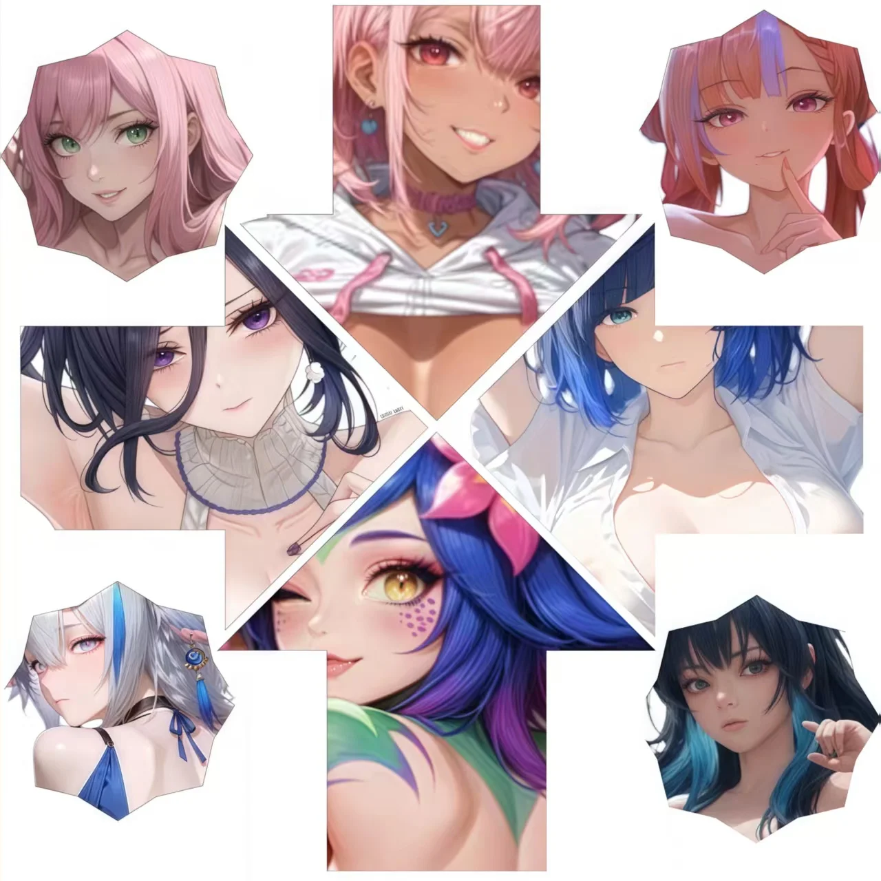 60PCS Anime Girl Stickers Cartoon Hentai Lot Adult Graffiti DIY Laptop Phone Car Bike Skateboard Guitar Toys Water Cup Decals
