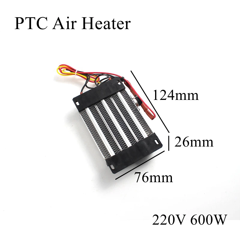 124x76mm 12V 110V 220V PTC Ceramic Air Insulated Electric Heater Constant Thermostatic Heating Chip Incubator Outdoor Car Motor