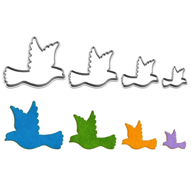 Plastic Molds,Four Specifications Cartoon Birds Image,Carrier Pigeon,Cake Fondant Tools,Cookie Sushi and Fruits Cutters