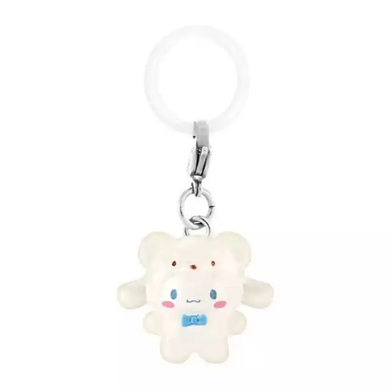 In Stock Bandai Twisted Egg Trio Character Bear Shaped Keychain Pendant Hello Kitty Pudding Dog Clown Fish Bag Decoration Toys - view 2