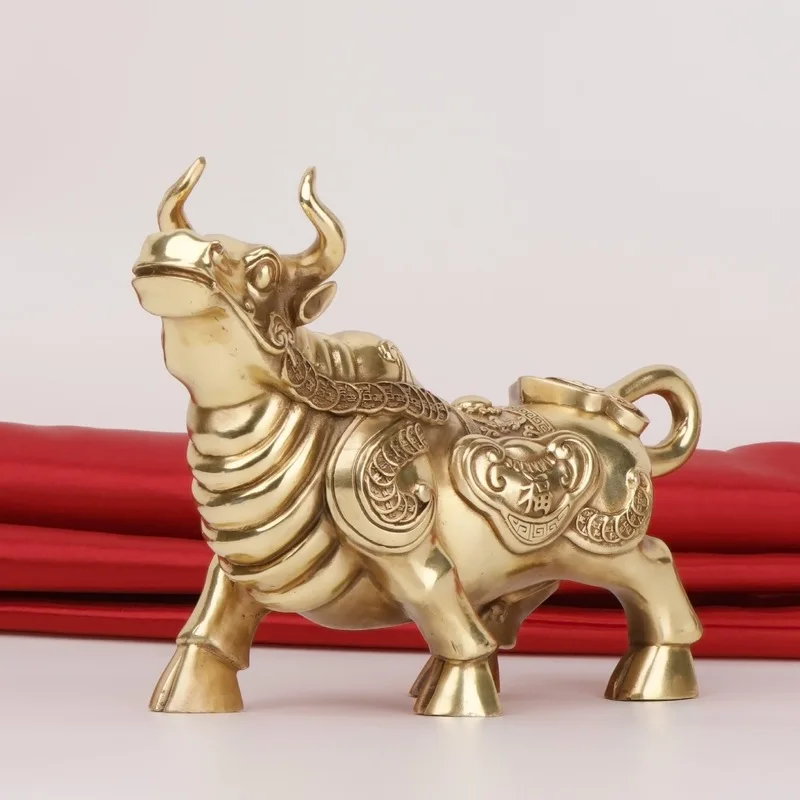 Ox, Zodiac Ox, Head-Rising Ox, Home And Office Bronze Ox Decoration, Wholesale From Manufacturer