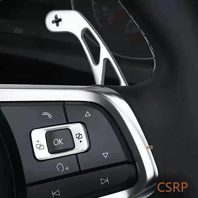 For Volkswagen VW GOLF GTI R GTD GTE MK7 7 POLO GTI Scirocco Tiguan Rline PASSAT T-ROC Aluminum Car Steering Wheel Shift Paddle