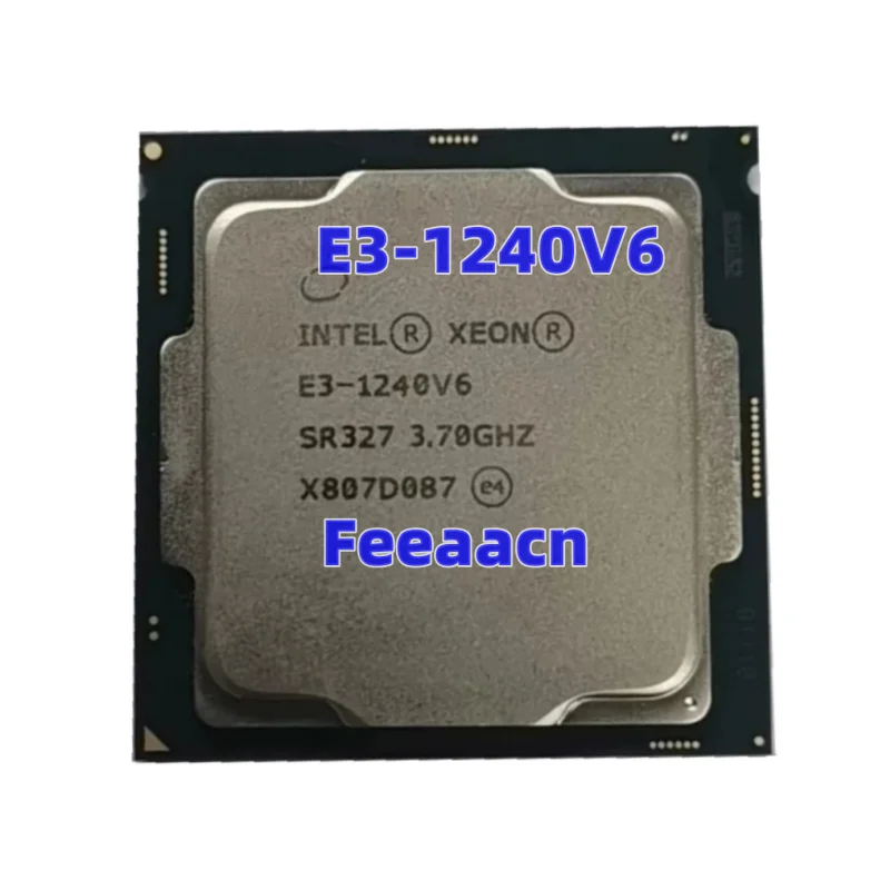 Usado Xeon E3-1240V6 CPU 3.70GHz 8M LGA1151 E3-1240 V6 Quad-core Desktop E3 1240V6 processador Frete grátis E3 1240 V6