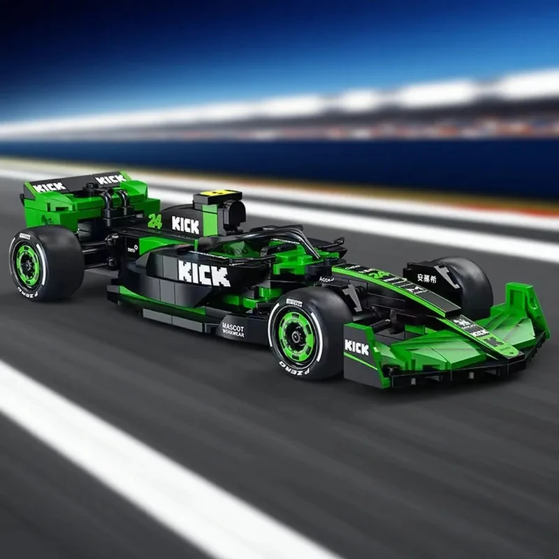 カダ-c55032-キック-ザウバー-チーム-c44-ビルディングブロック-1-24-スポーツ-f1-カー-ナンバー-24-組み立ておもちゃ-大人-子供向け-クリスマスプレゼント