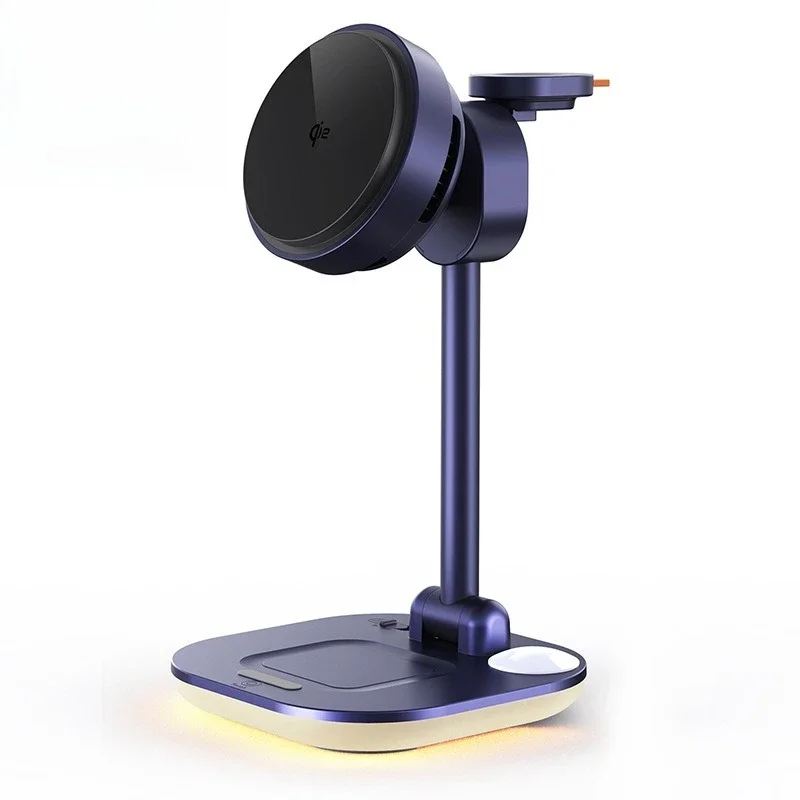 

4-in-1 refrigeration wireless charger, foldable LED night light bedside light mobile phone holder