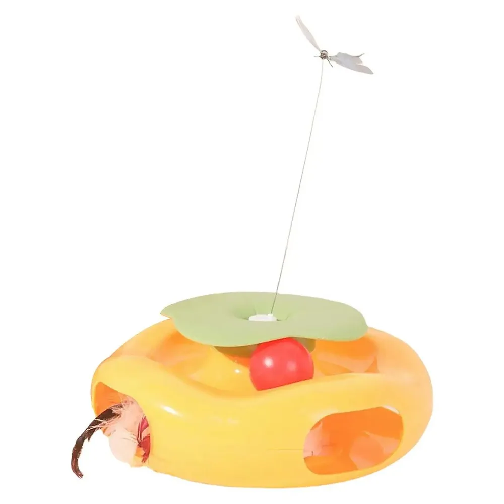Jouet rotatif électrique créatif pour chat, plume intégrée, Rotation à 360 degrés, papillon, jouet Teaser, mignon, antidérapant