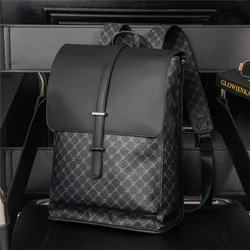 Vinatge Floral Plaid Backpack Men Fashion Designer Men's Backpacks Large-capacity Travel Bag Computer Backpack Student Schoolbag