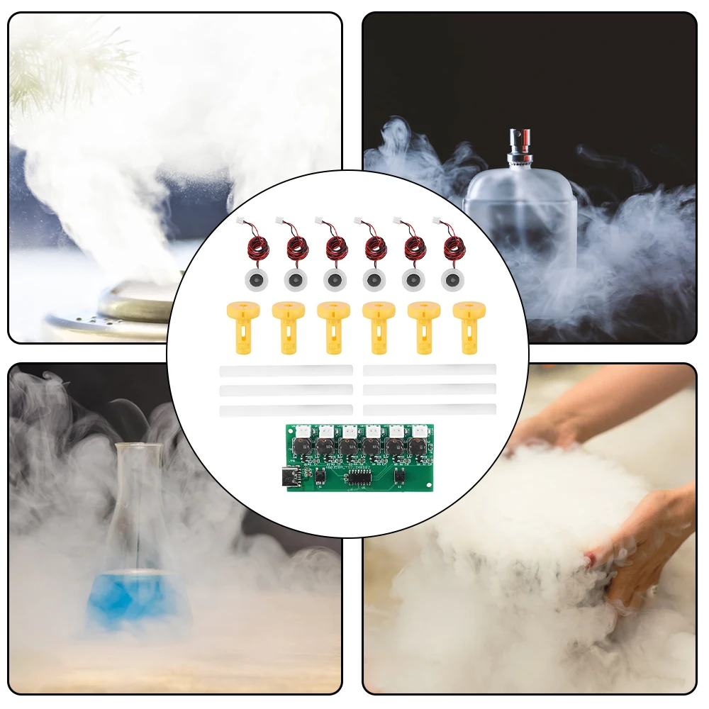 Imagem -03 - Módulo Umidificador Faça Você Mesmo Kit Placa de Controle Nebulização Ultrassônico Nebulizador Névoa Névoa Driver Placa de Circuito Tipo-c Interface Bico