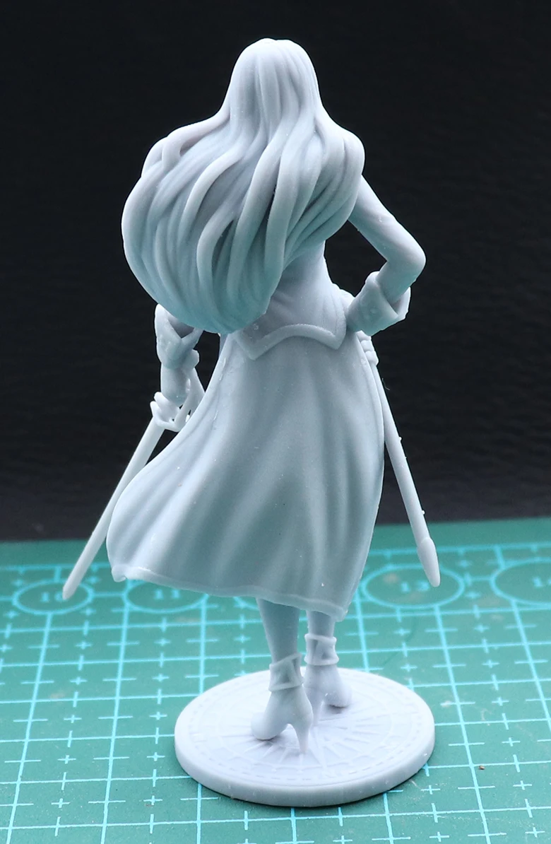 Imagem -06 - Resin Model Kits Female Swordsman Unpainted no Color Rw780 24 75 mm 18 100 mm