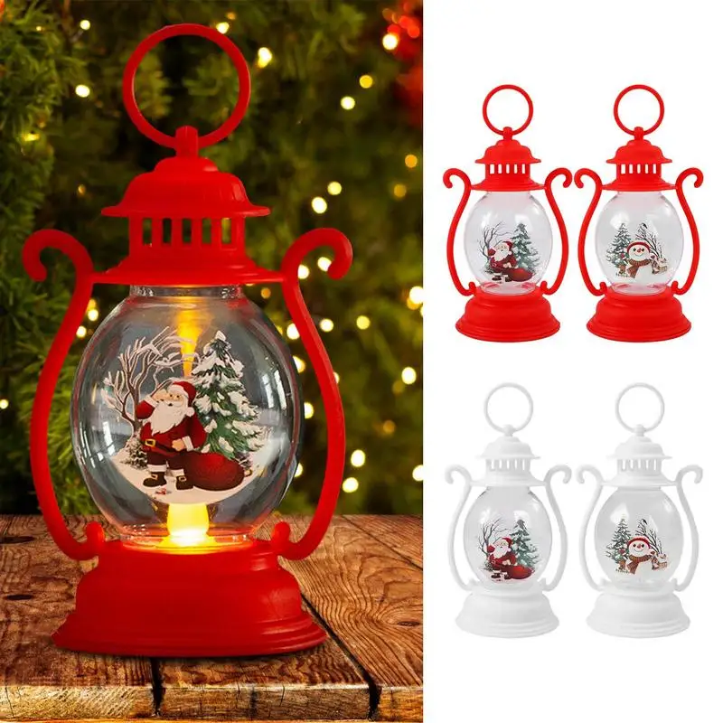 Christmas Ornaments LED Lantern Light Snowman  Santa Claus Merry Christmas Decorations for Home 2024 kids Xmas New Year Gift