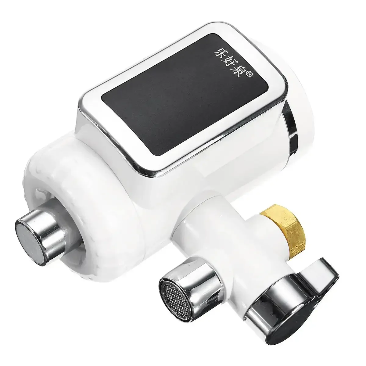 ก๊อกน้ําร้อนไฟฟ้า เครื่องทําน้ําอุ่น ห้องครัว ก๊อกน้ําทําความร้อนเย็น Tankless ดิจิตอล ก๊อกน้ําร้อนและเย็นทันทีพร้อมอะแดปเตอร์