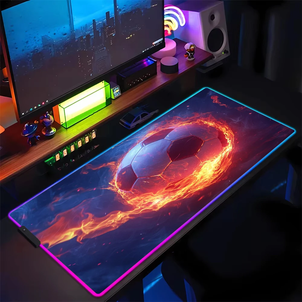 

RGB luminous football mouse pad Oversized rubber non-slip gaming pads Computer desk mat peripheral accessories high quality