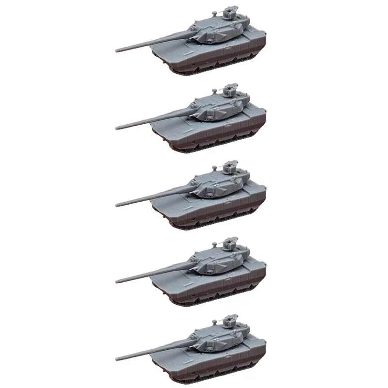 5PCS Miniature Type 100 Primary Battle Tank 1/144 Scale Resin Model Simulation Combat Tracked Tanks for Diorama Scene Creation