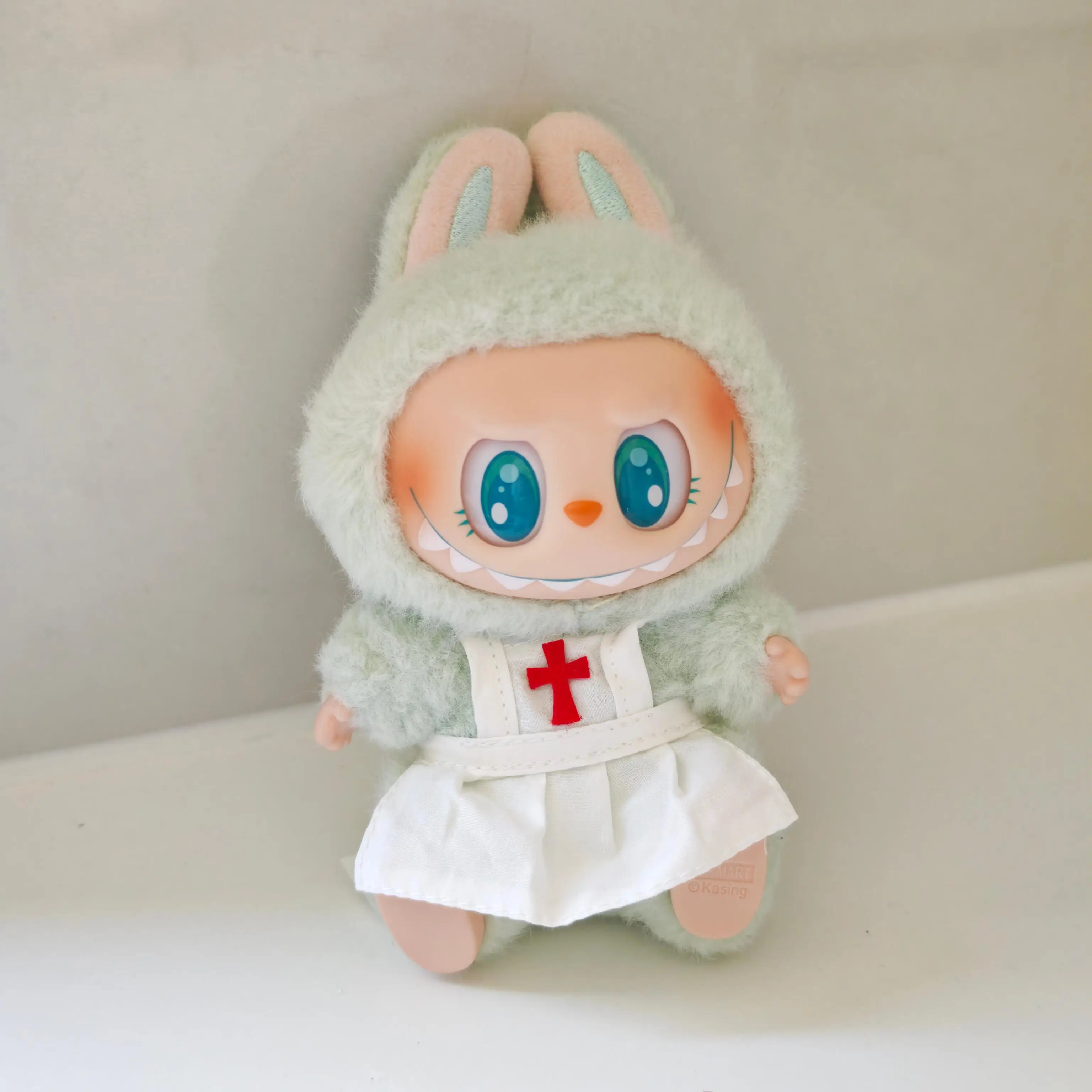 

1pcs Cute Clothes Set For 15-17cm Labubu Clothing Accessories Pinafore Nurse Outfit For Replacement Only Clothing No Doll