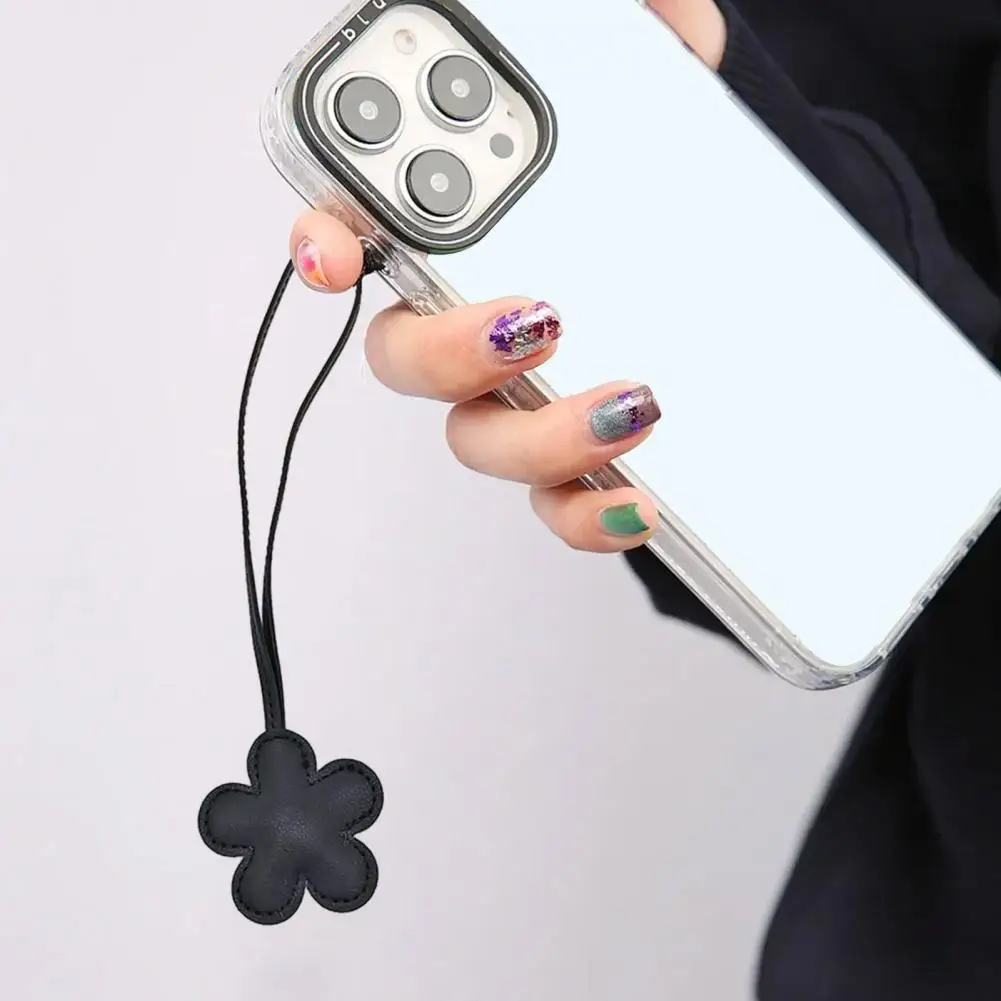 Leather Flower Pendant Cherry Blossom Keychain Cotton Filled Cute Floral Bag Charm Floral Hanging Pendant Bag Car Stylish Phone