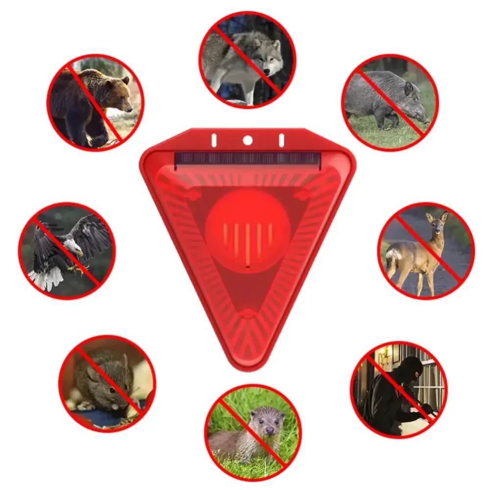 

Animals Anti-wild Home Security Sire Alarm Waterproof Outdoor Light Animal Repellent Sensor Boar Drive Away Solar