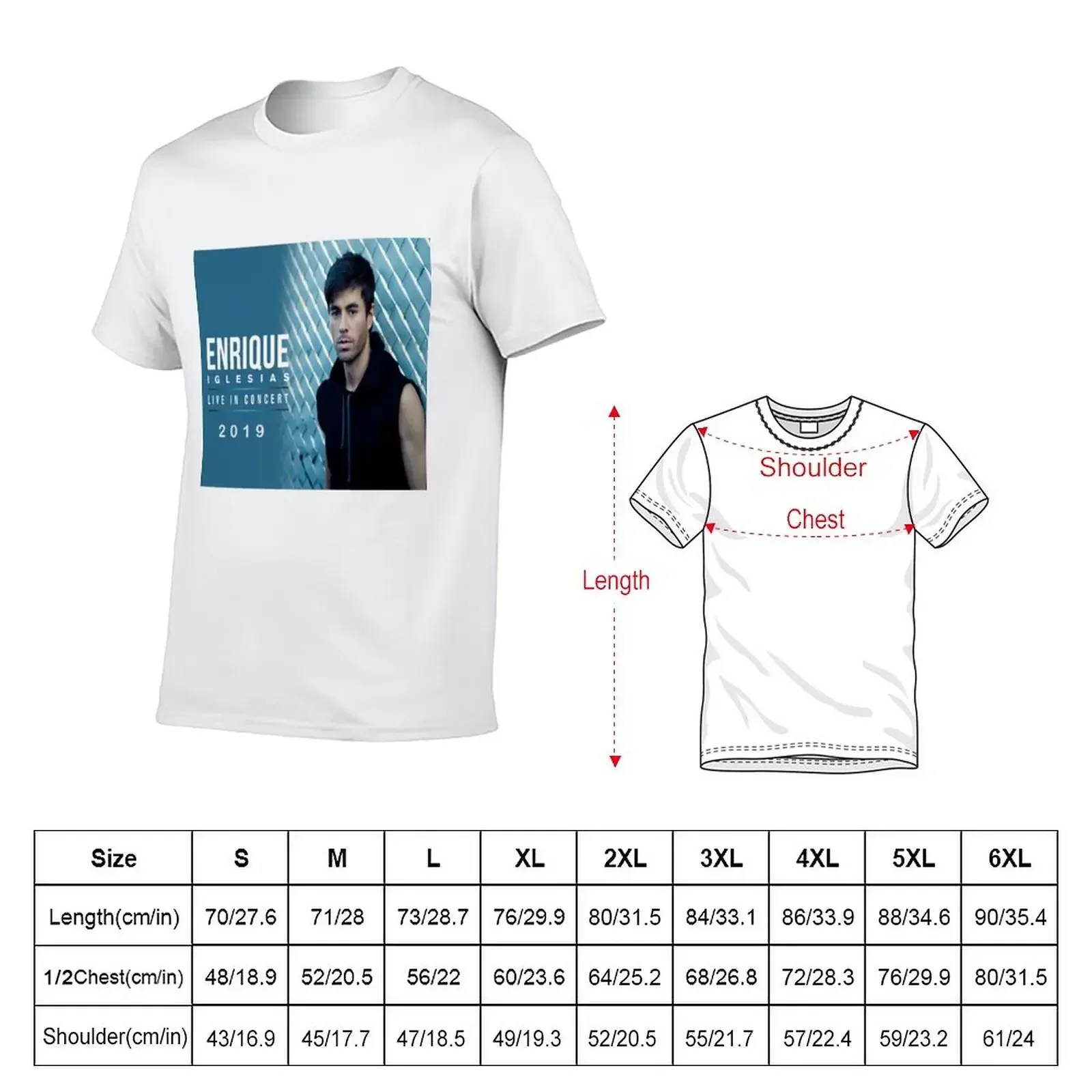 enrique iglesias T-Shirt graphics hippie clothes summer top mens cotton t shirts