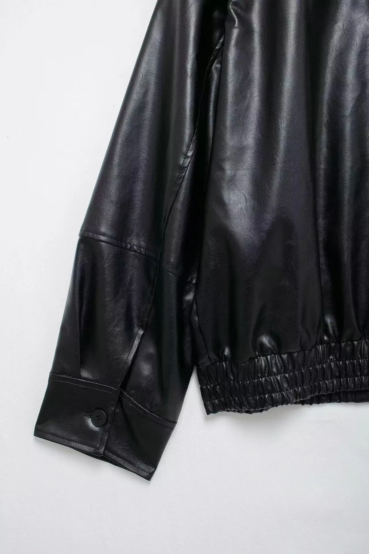 Veste de pilote polyvalente en faux cuir pour femme, style européen et américain, nouveau produit d'automne 2025