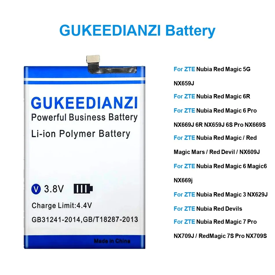 

li3945T44P8h526391 LI3941T44PGH836548 Li3949T44P6h996644 For Zte Nubia Red Devils Magic 6R 7S Mars 3 6 7 Pro 5G Battery